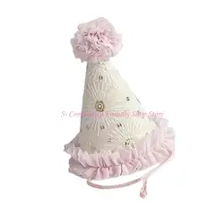 Sombrero infantil de tul cónico para cumpleaños y fotos