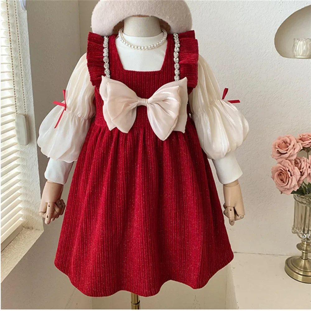 Falda de terciopelo princesa para niñas – estilo otoño-primavera - imagen 3