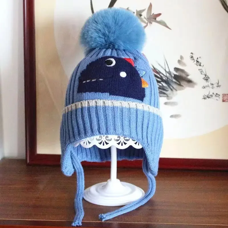 Gorro infantil de lana con dibujos animados para invierno - imagen 4