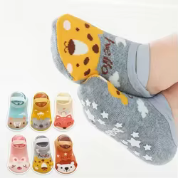 Calcetines tobilleros antideslizantes algodón suave bebé verano