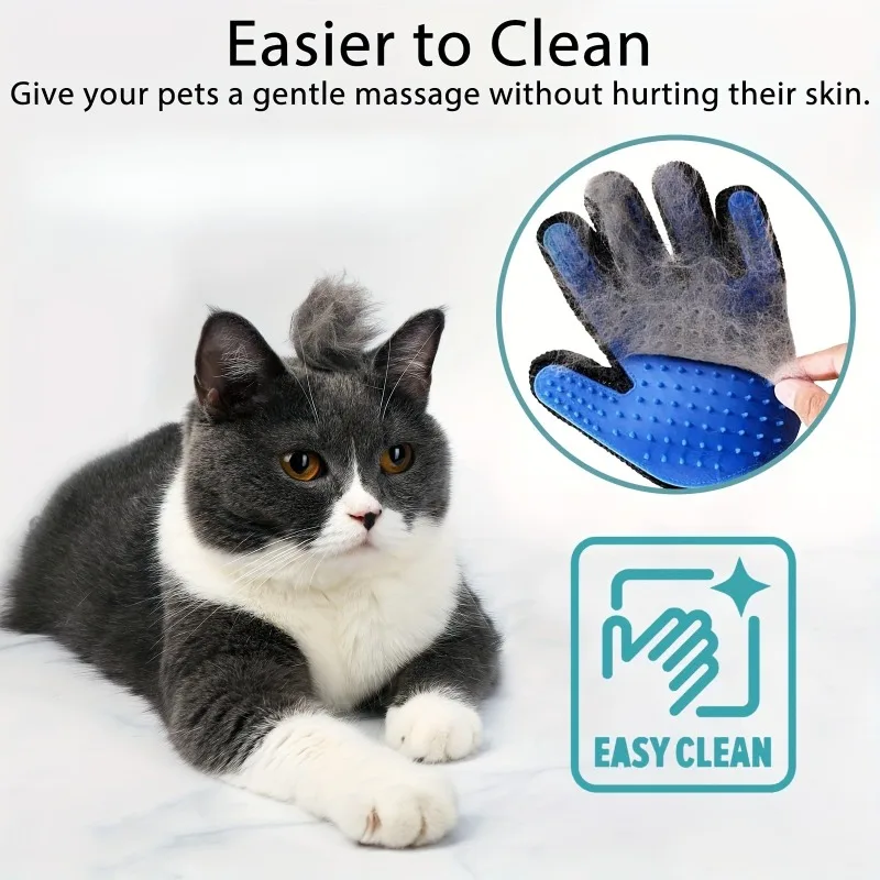 Guantes de silicona para eliminar pelo y masajear mascotas - imagen 3