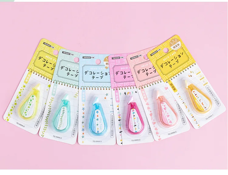 Cinta adhesiva aplicada en manualidades