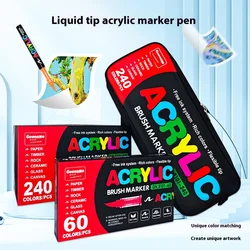 Set de pinturas acrílicas para niños con colores variados y pinceles