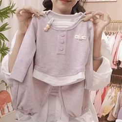 Conjunto de blusa y pantalón estampado para bebé niña