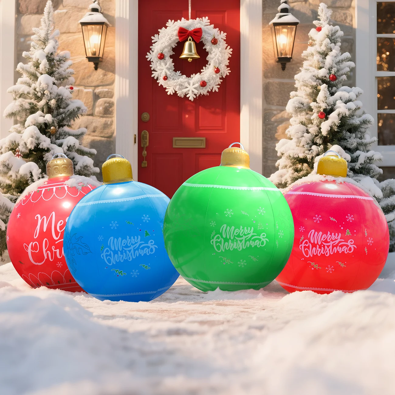Bola de Navidad inflable decorativa para exterior, grande - imagen 3