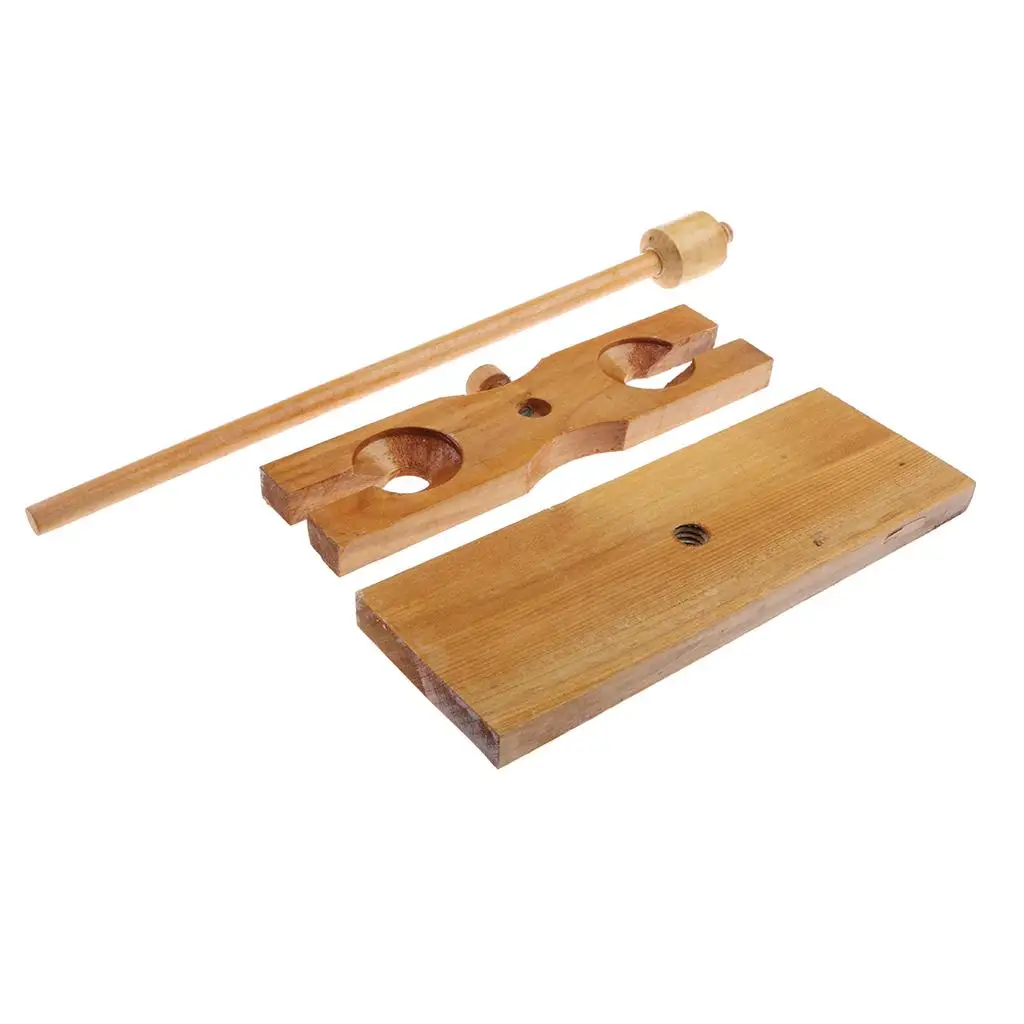 Soporte de laboratorio infantil en madera para embudo doble - imagen 4