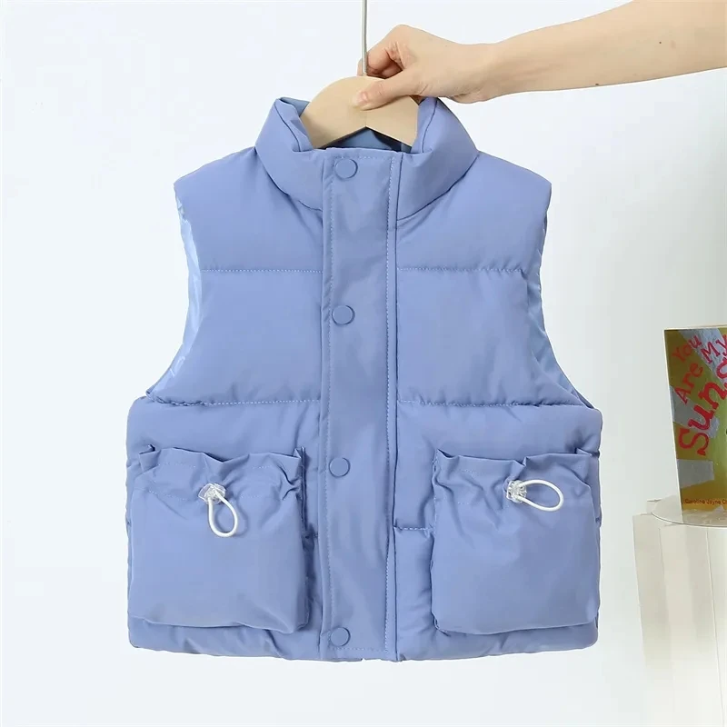 CUHK Chaleco infantil de algodón con cuello subido – Diseño coreano para invierno - imagen 4