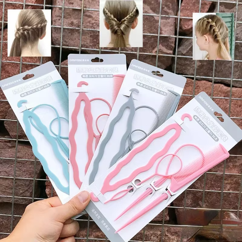 Herramientas de peinado para niñas - Set con trenzador y horquillas - imagen 3