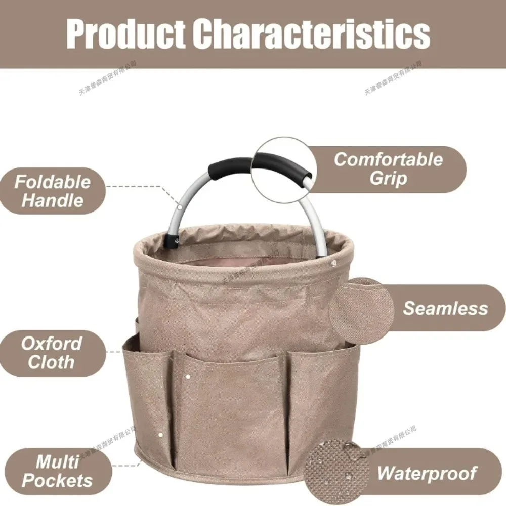 Cesta de almacenamiento plegable Oxford con asa para jardín - imagen 2