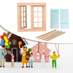 Ventana para casa de muñecas en miniatura – accesorio de simulación