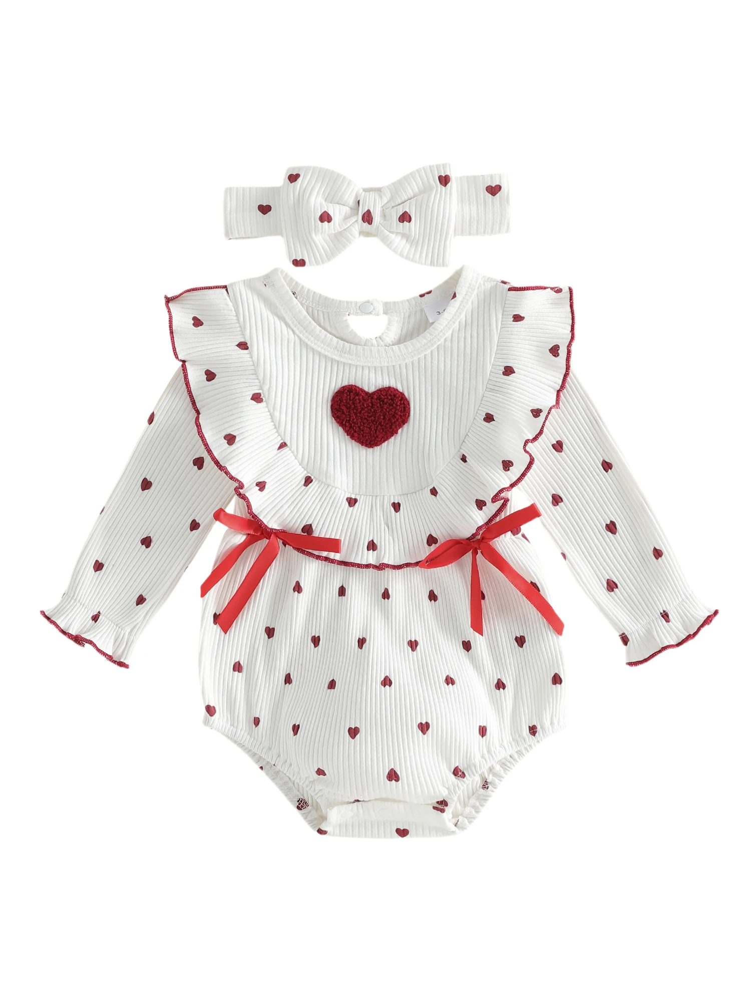 Detalle del estampado de corazones