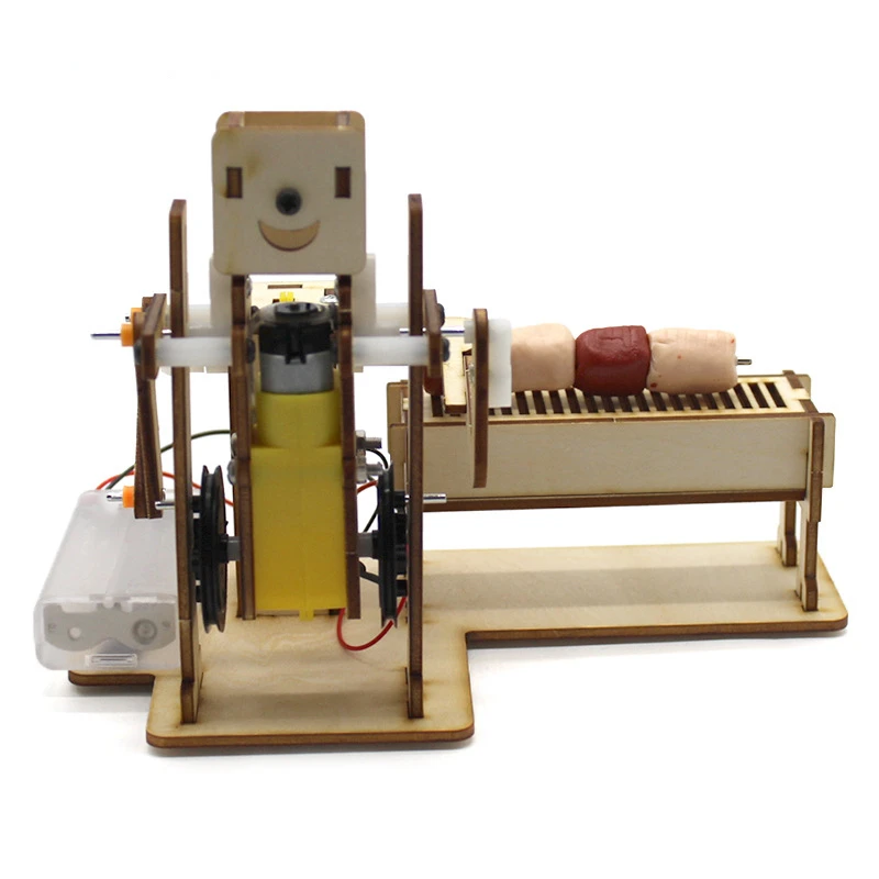 Juguete de ensamblaje Robot barbacoa con tablero en madera educativo - imagen 4