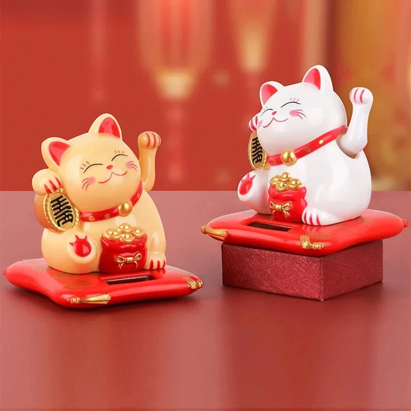 Juguete solar para gatos - Figuras que saludan y atraen fortuna - imagen 4