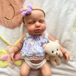 Muñeca reborn LouLou de silicona realista lavable, 30 cm