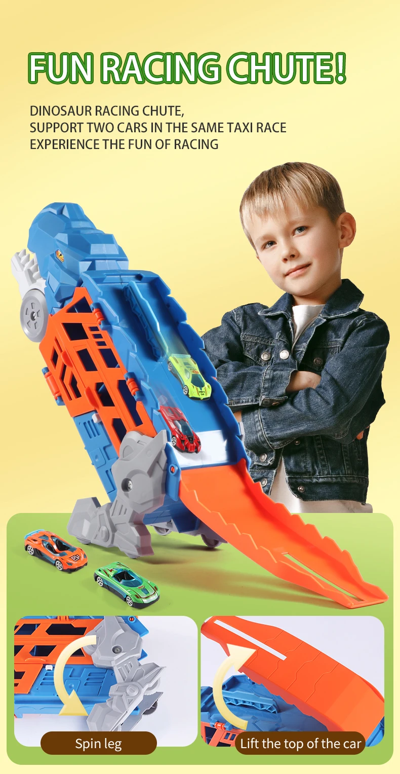 Niño jugando con el set Dinosaurio Morphed