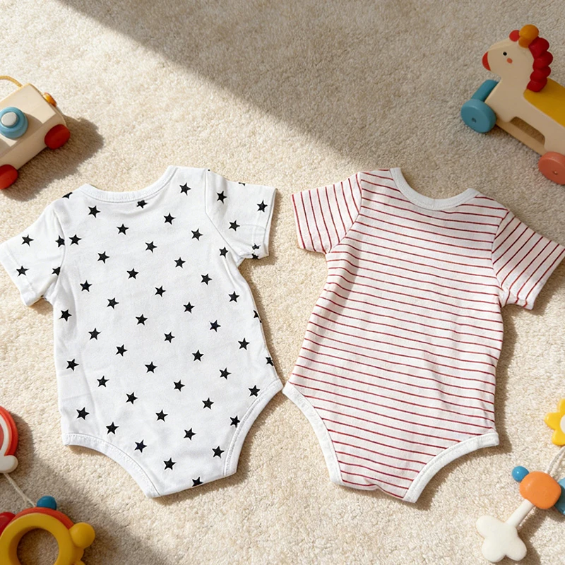 Monos manga corta bebé niño con estampado I Love Mommy & Daddy