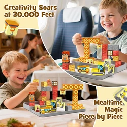 Bloques de construcción magnéticos para niños – Juego de viaje