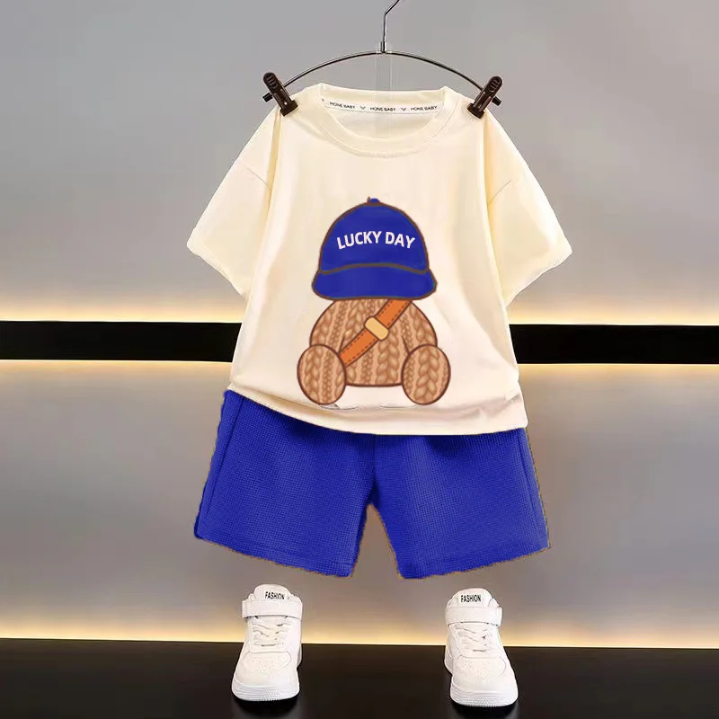 Conjunto de verano para niños: camiseta suelta y pantalón corto - imagen 3