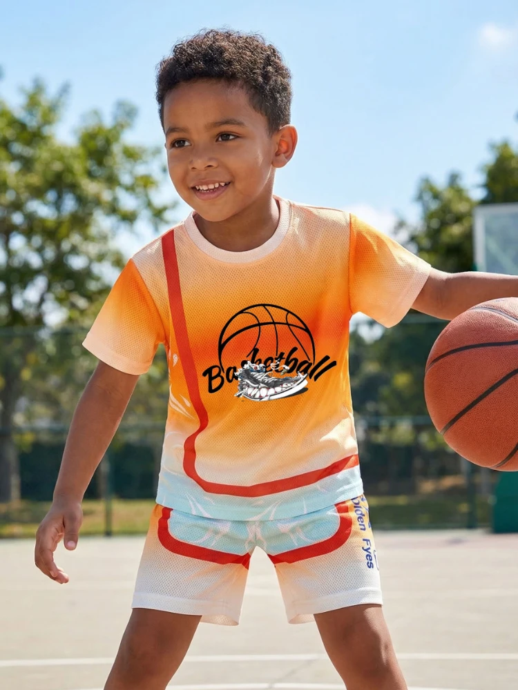 Conjunto deportivo transpirable de malla para niños – Verano - imagen 4
