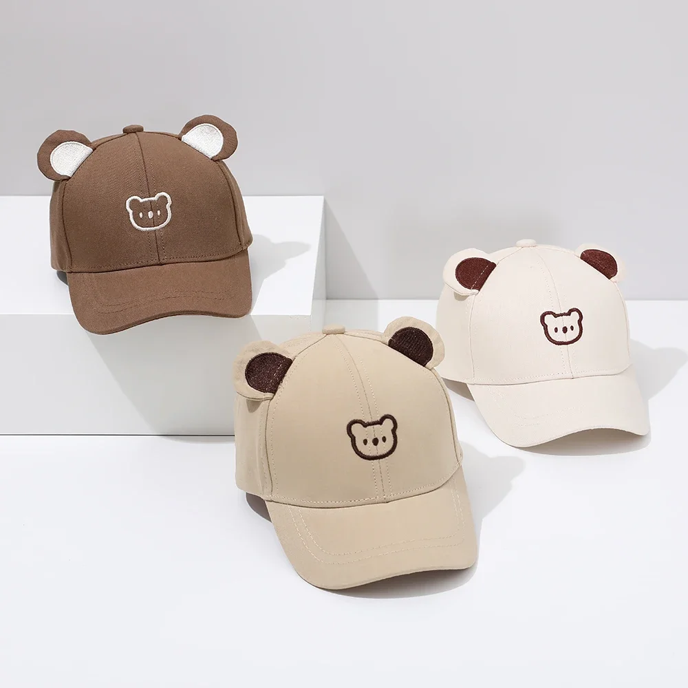 Gorra de béisbol infantil de oso con cierre ajustable