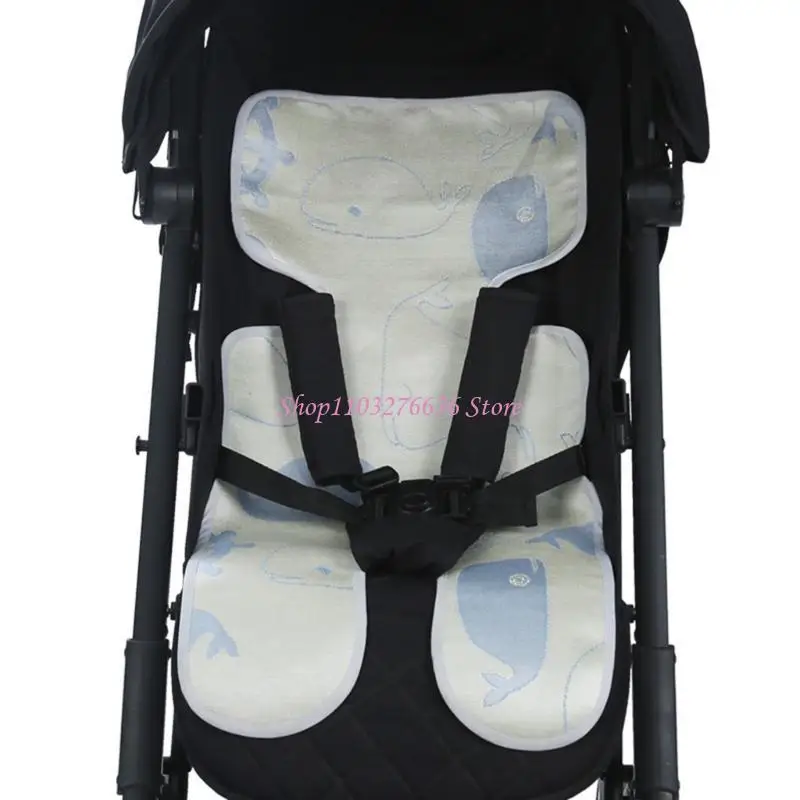 Funda de asiento transpirable de seda helada para cochecito bebé - imagen 2