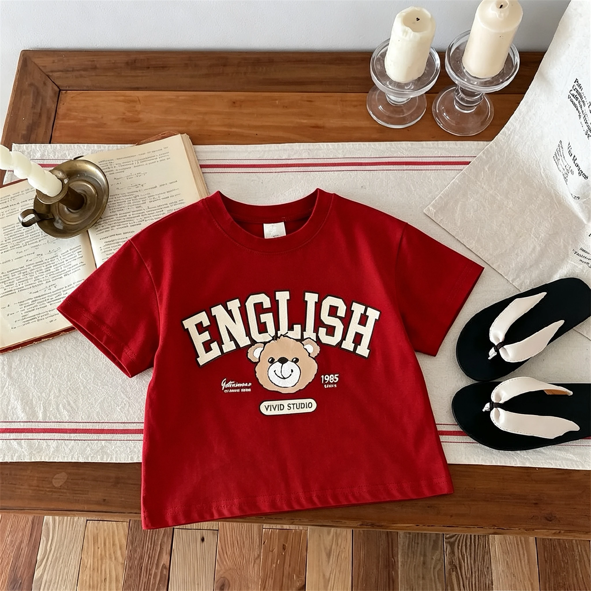 Camiseta de manga corta estampada para niños – verano casual holgada - imagen 3