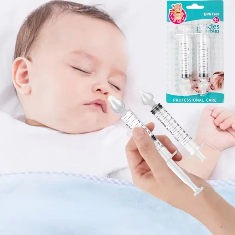 Limpiador nasal para bebé con jeringa y arandela – Aspirador suave - imagen 2