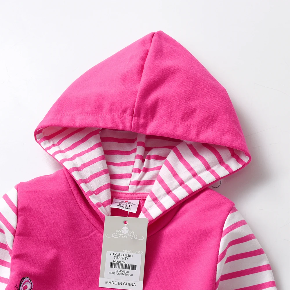 DXTON vestido con capucha de algodón con unicornio para niña sudadera - imagen 5