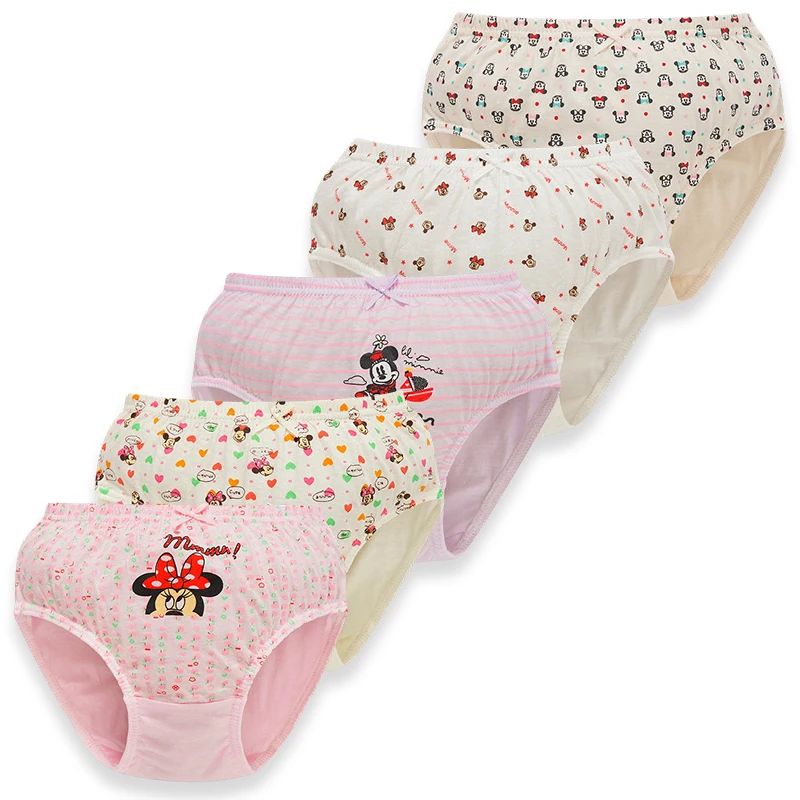 Bragas de Minnie triangulares de algodón para niñas pequeñas