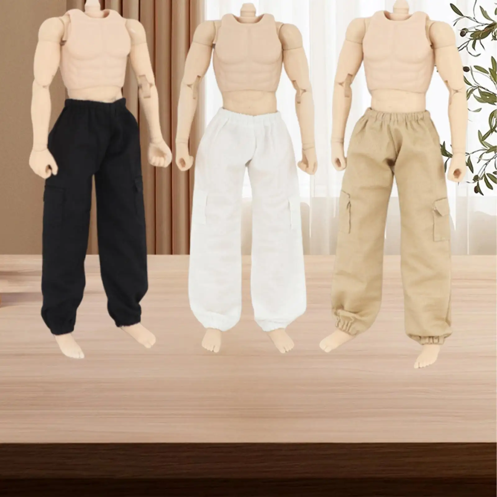 Ropa para muñecos de acción: pantalones resistentes, vestir masculino - imagen 2