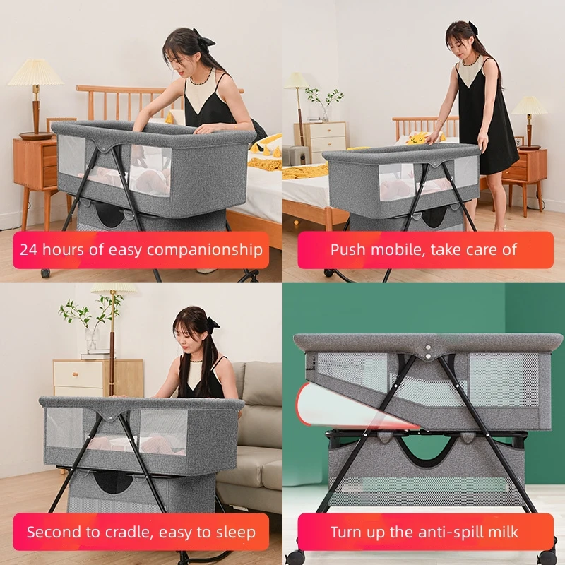 Cuna de viaje plegable para bebé – Cama cómoda y segura - imagen 3