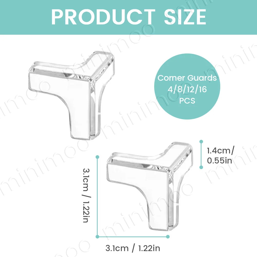 Protectores de esquinas anticolisión transparentes de silicona - imagen 4