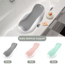 Soporte de baño para bebé antideslizante, cómodo y fácil de limpiar