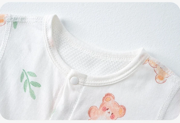 Somenie pelele de verano para bebé de algodón fino con estampado - imagen 3