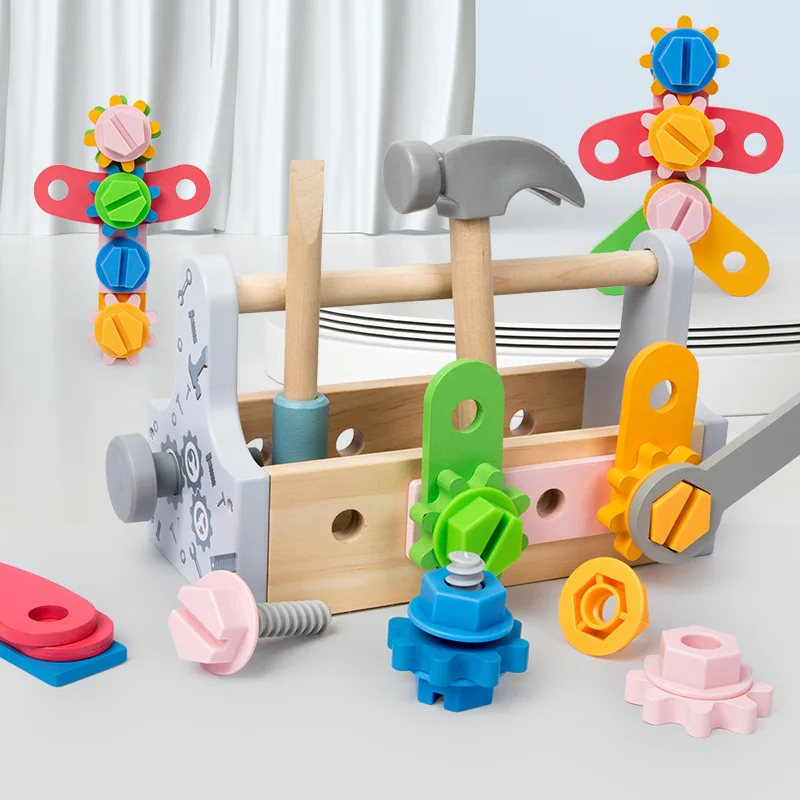 Caja de herramientas en madera para niños: juego montaje y reparación - imagen 5