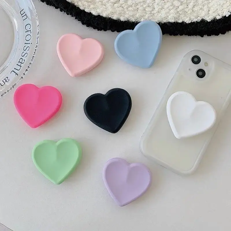 Soporte de teléfono en silicona con agarre corazón para móvil - imagen 2