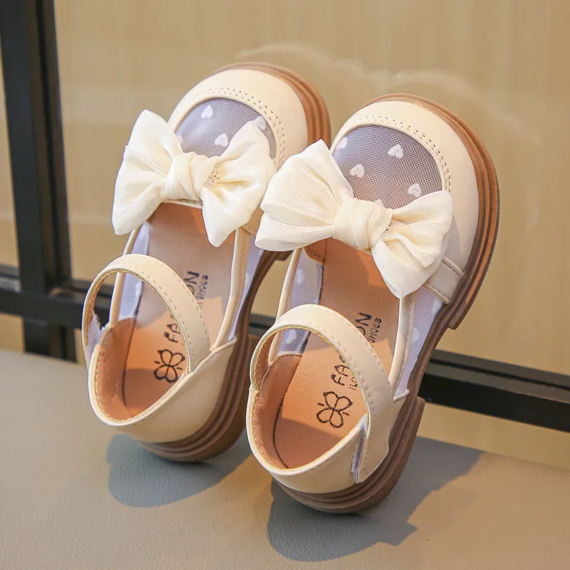 Zapatos de niña princesa con lazo y encaje para verano - imagen 3