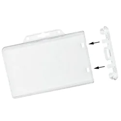 Porta credenciales transparente para enfermera – ABS resistente