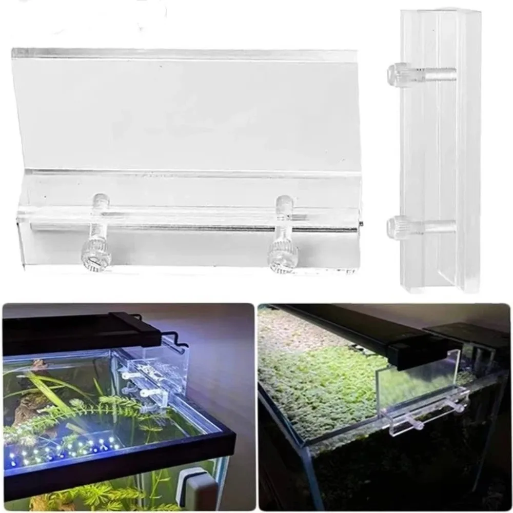 Soporte luz LED para acuario acrílico transparente sin perforación - imagen 3