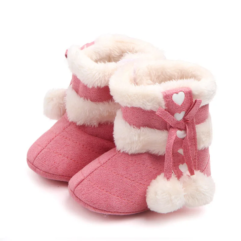 Botas de bebé peluche corazón, antideslizantes para primeros pasos - imagen 5