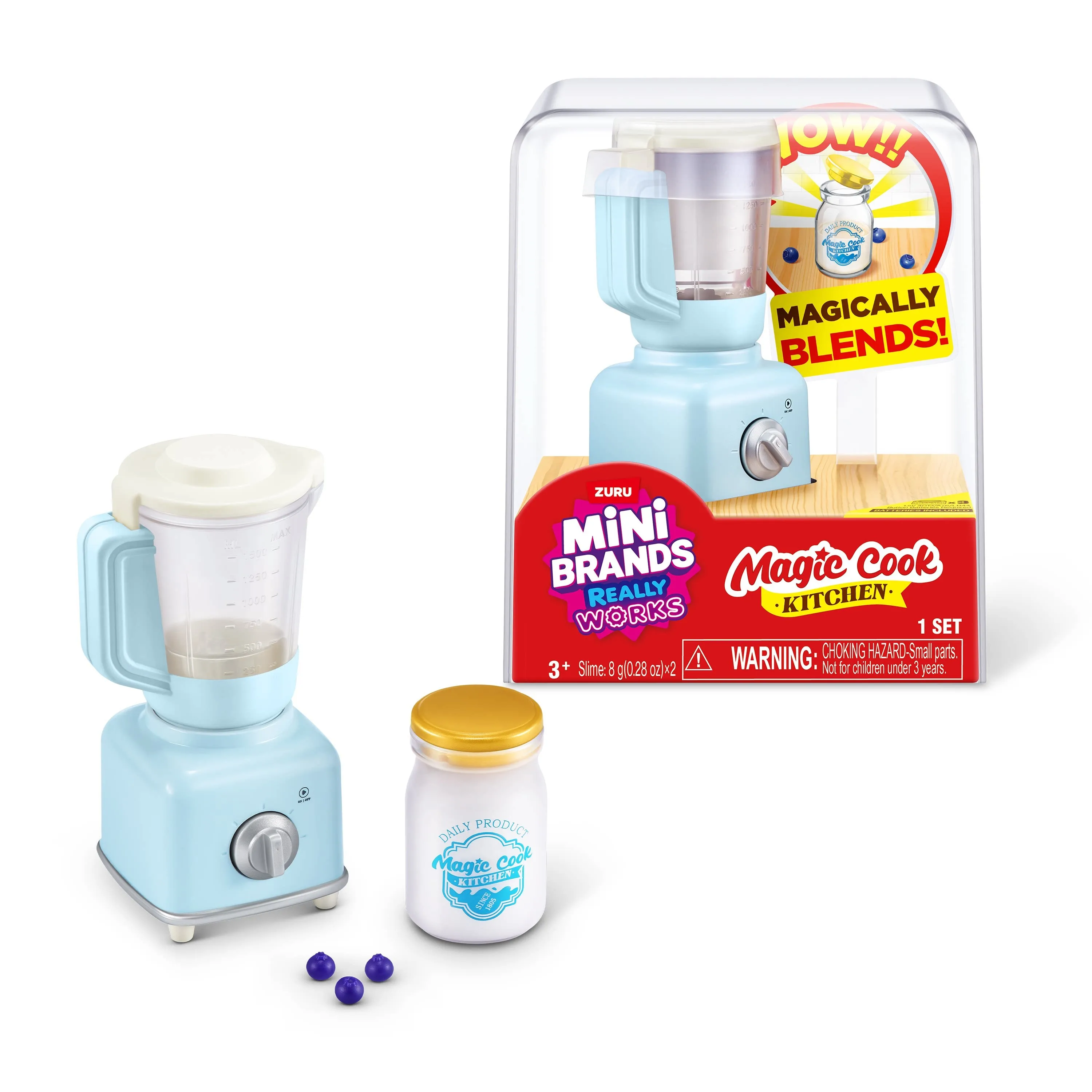 Escena de juego con comida y utensilios mini