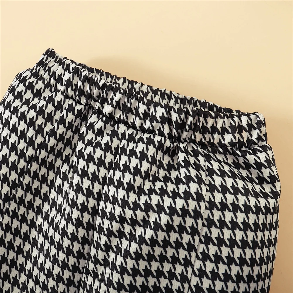 Conjunto niña estilo coreano manga larga corazón y pantalón a cuadros - imagen 2