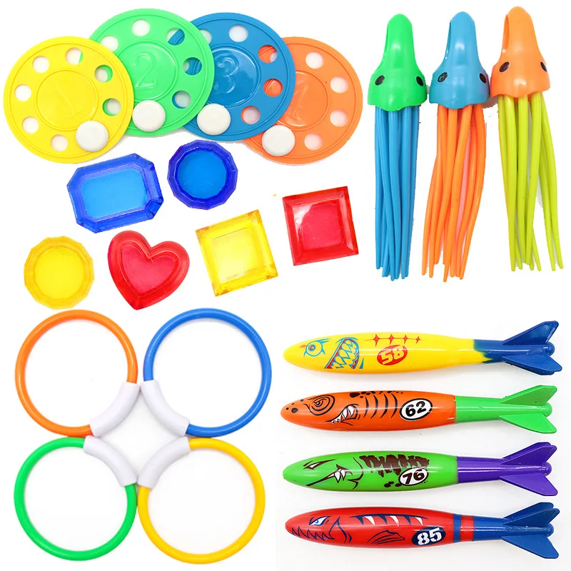 Juguetes de buceo acuáticos para piscina: anillo y varita - imagen 5