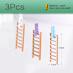 Accesorios jardín de hadas: mini escaleras de madera