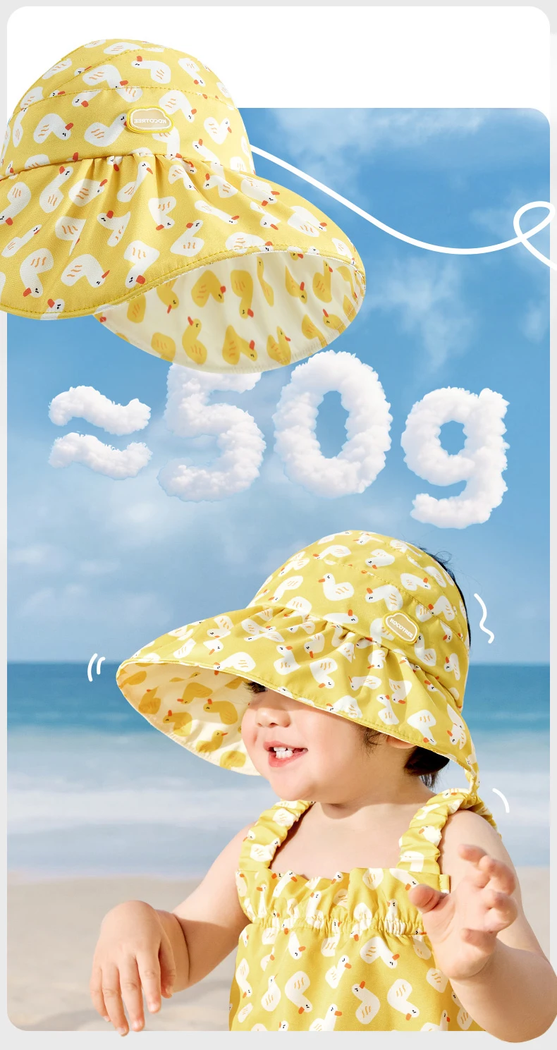 Sombrero para el sol con forma de concha y ala ancha