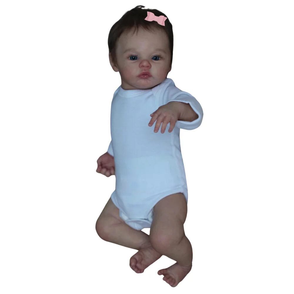 Muñeca Reborn Meadow realista de vinilo y silicona para bebé - imagen 5