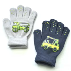 Guantes de invierno niños – Tejido cálido, dedos completos exterior