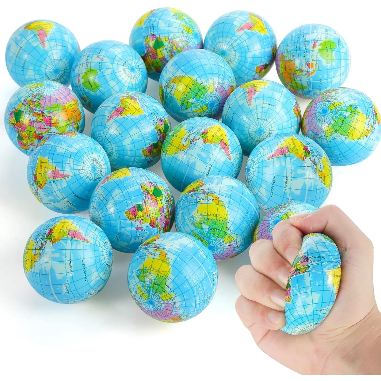 Pelota antiestrés con forma de Tierra