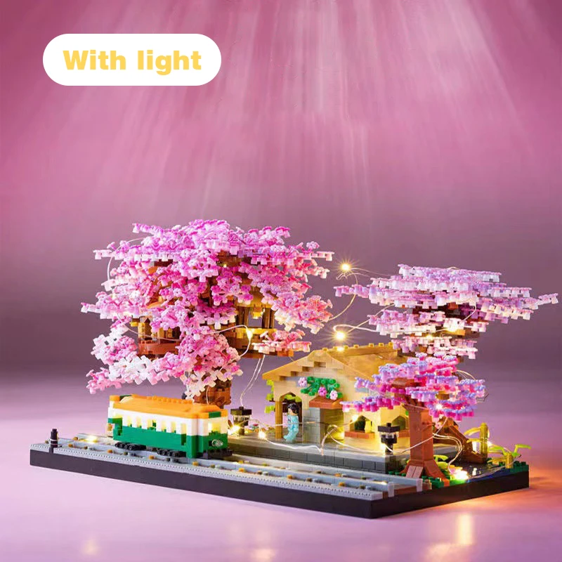 Bloques de construcción Sakura - Set con casa del árbol para regalo - imagen 4