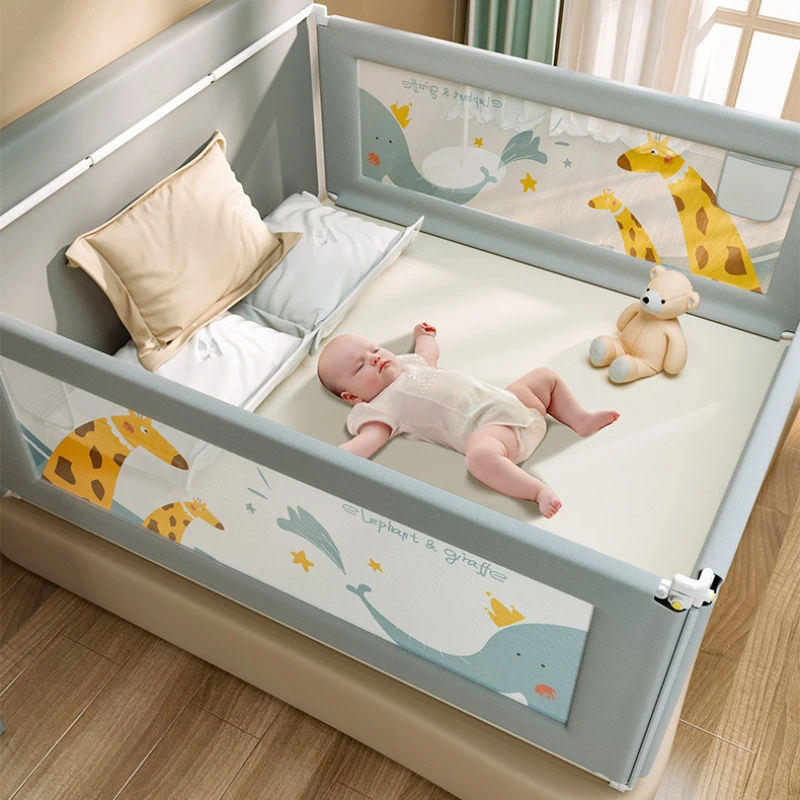 Barandilla de protección anticaída para cama de bebé – Extraíble y lavable - imagen 2